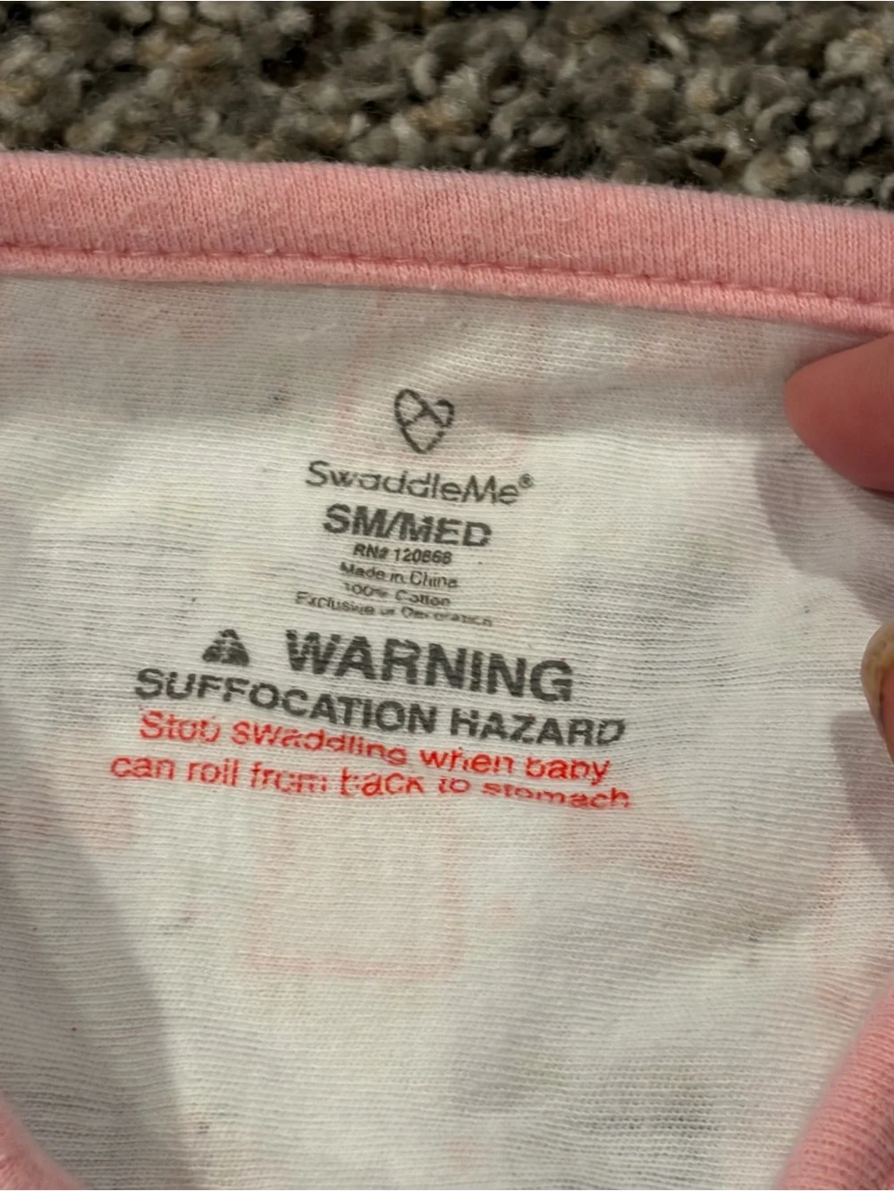 Set of two SwaddleMe sm/med easy Velcro swaddles